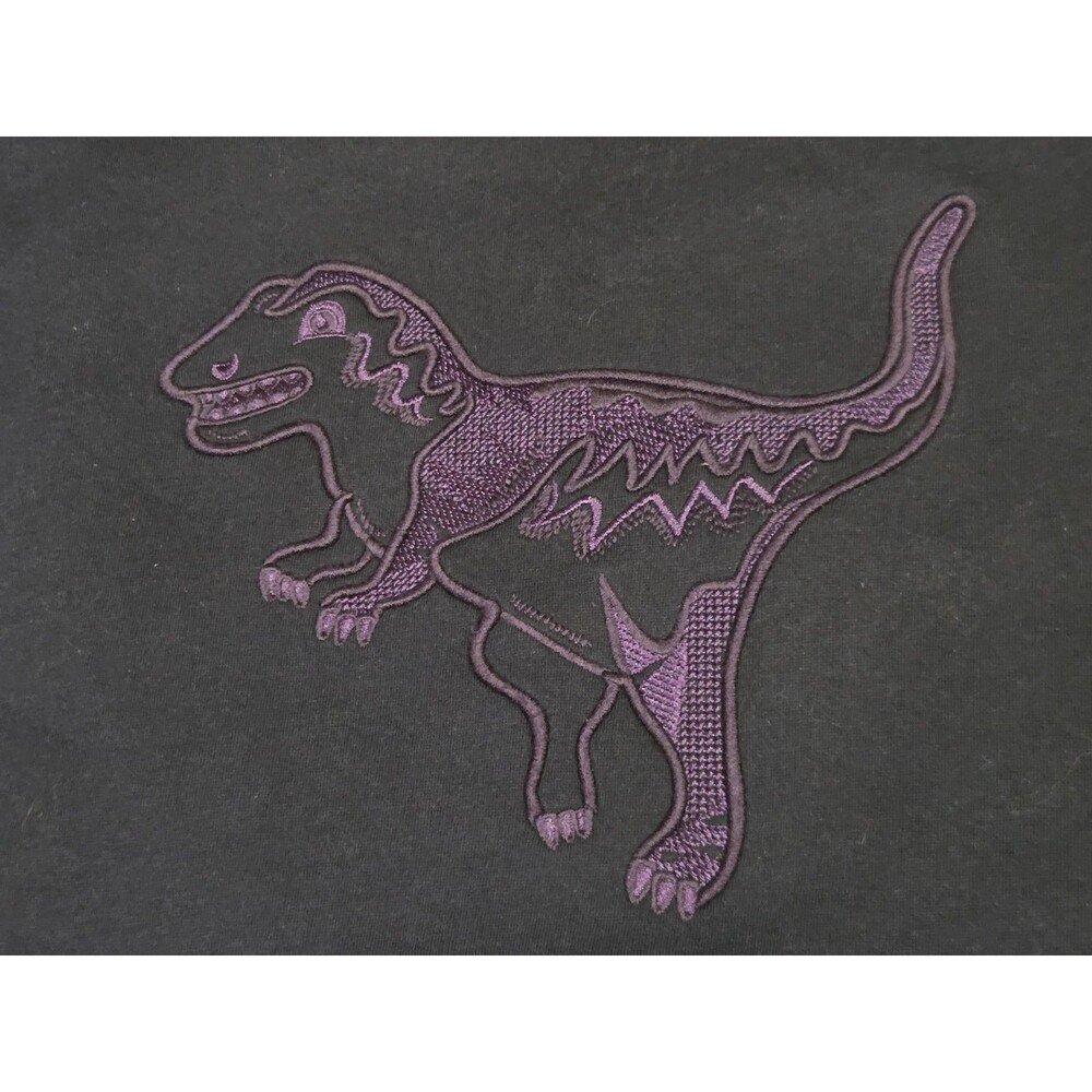 Men's Coach Purple Rexy Pullover Hoodie Navy Blue Size Medium Dinosaur - Picture 11 of 16
